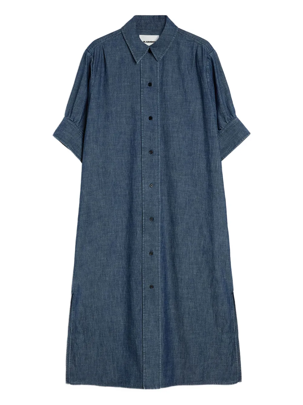 Jil Sander Abito Chambray a maniche corte - Blu