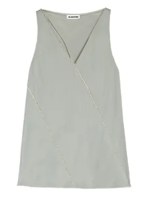 Jil Sander V-neck Top | Black | FARFETCH RO