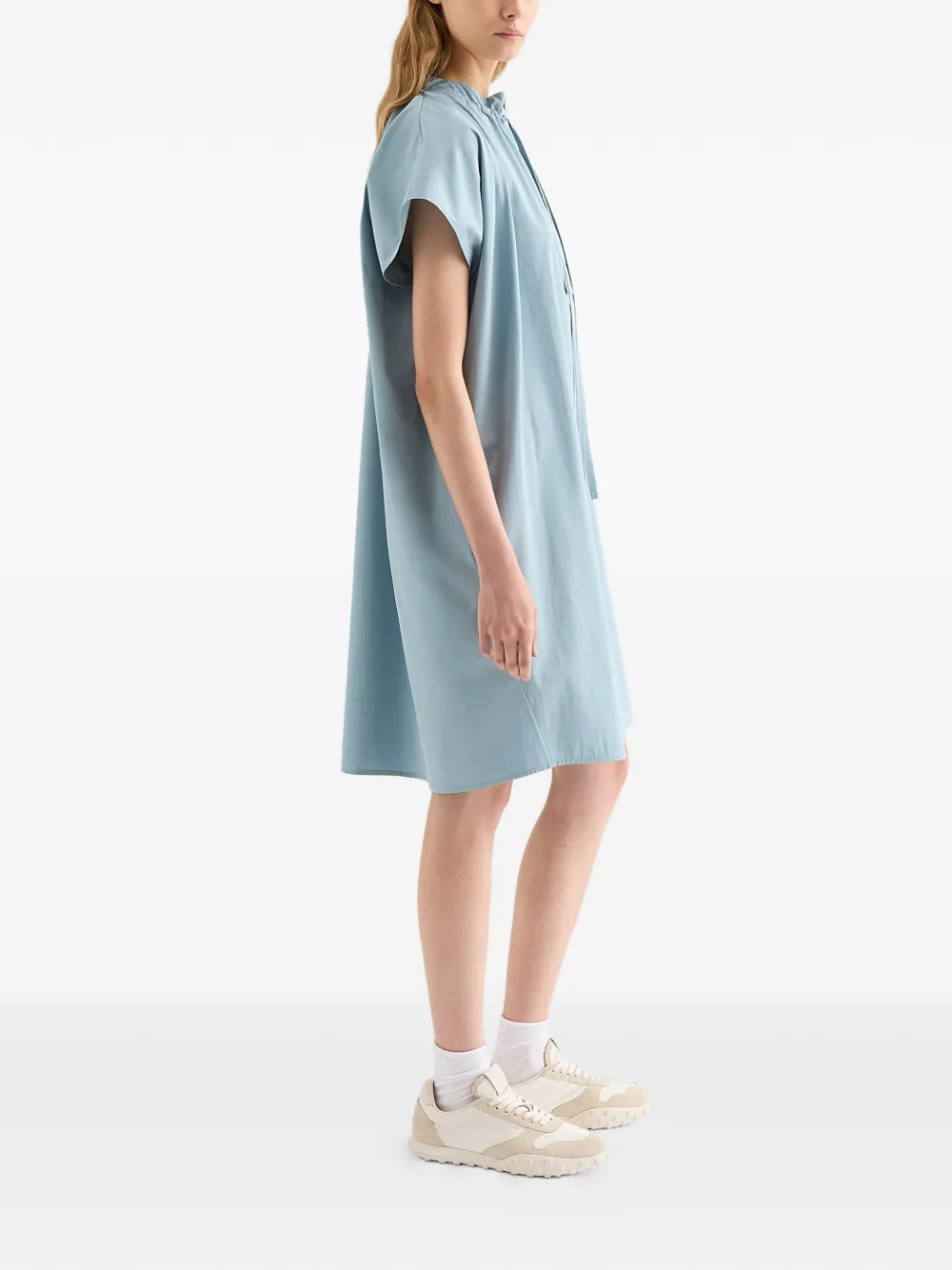 Jil Sander midi collar drawstring poplin dress | Day Dresses | Image 2