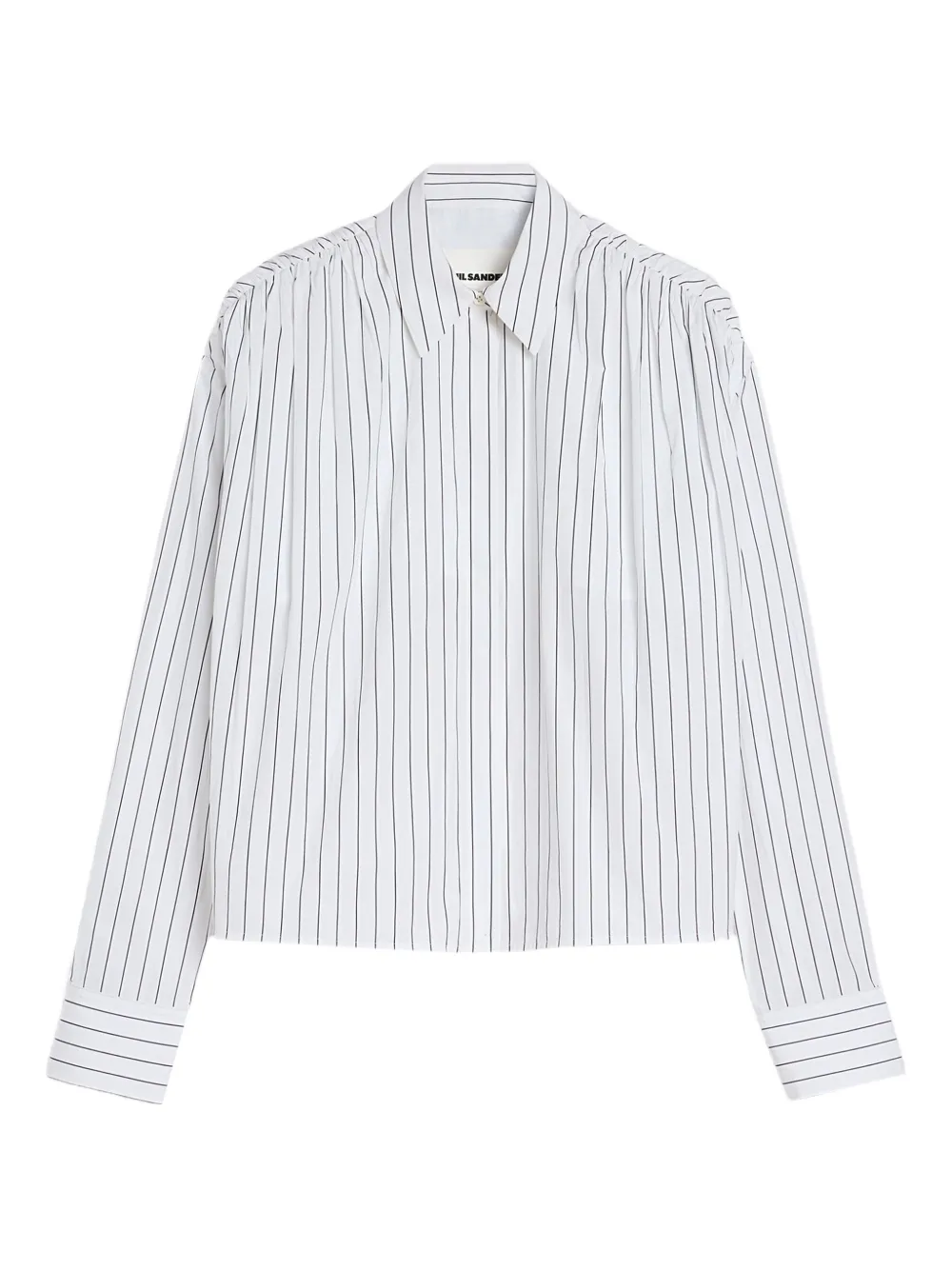 Jil Sander Striped-pattern Cotton Shirt In White