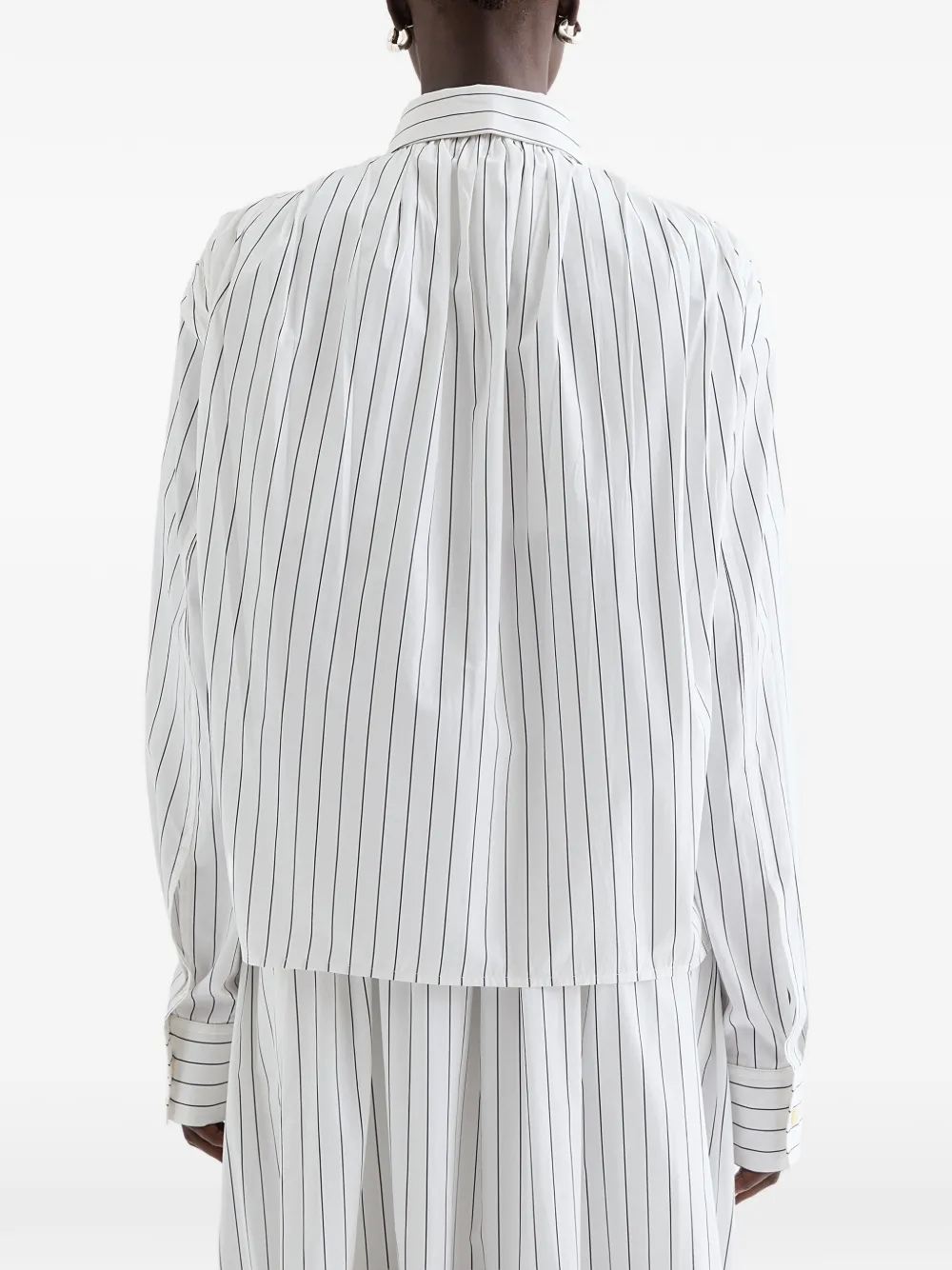 Jil Sander Gestreept blouse Wit