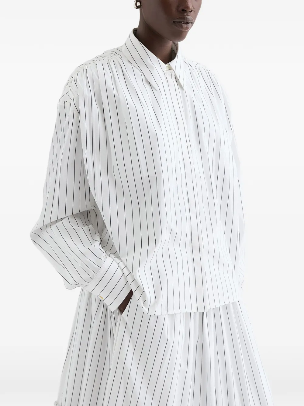 Jil Sander Gestreept blouse Wit