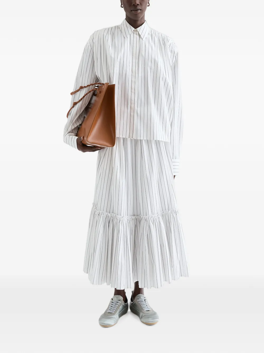 Jil Sander Gestreept blouse Wit