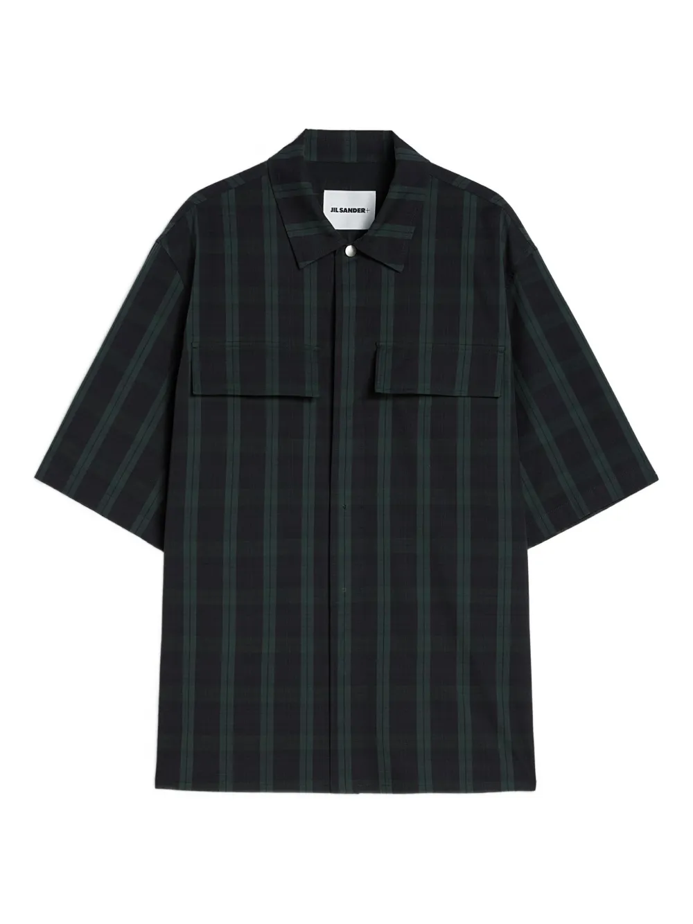 Jil Sander Camicia tecnica a quadri - Nero