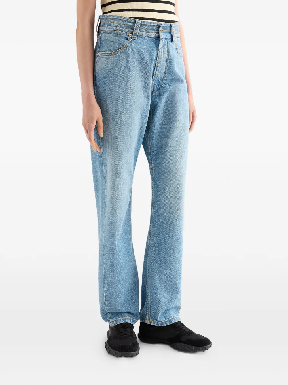  Jil Sander Vaqueros Con Logo - Azul 