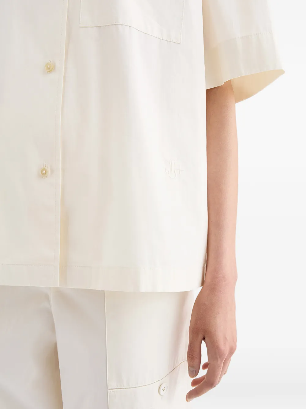 Jil Sander patch pocket cotton poplin shirt - Beige