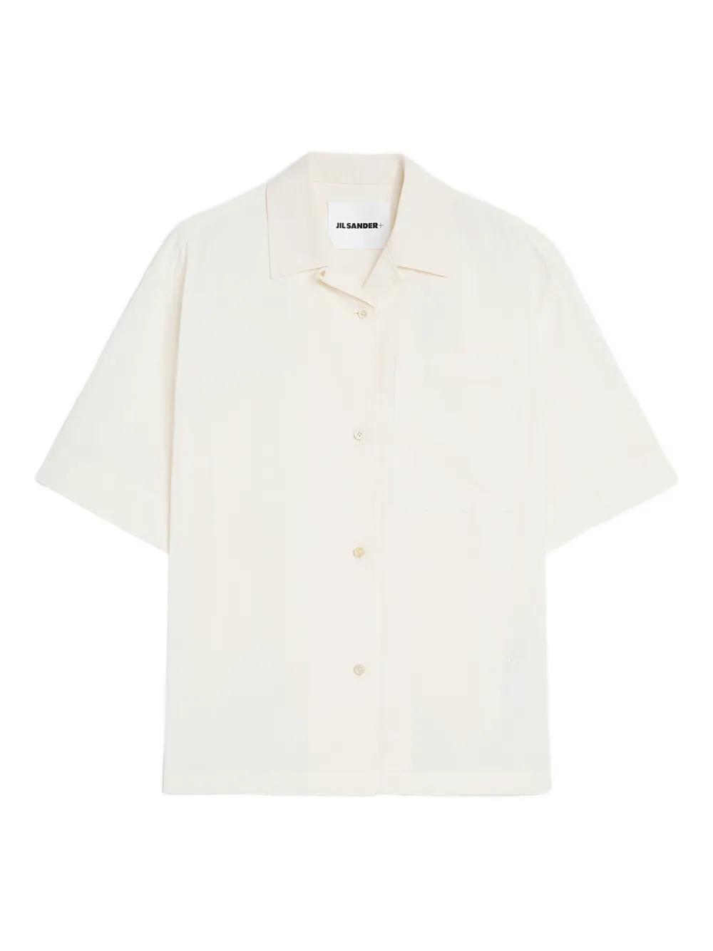 Jil Sander patch pocket cotton poplin shirt - Toni neutri