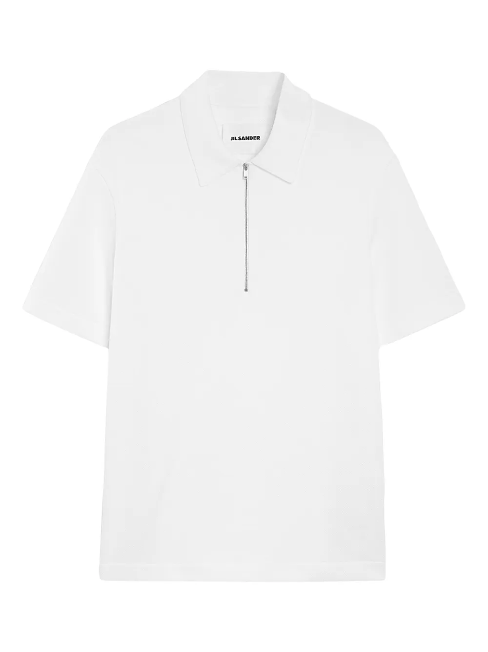 Jil Sander Polo con zip - Bianco