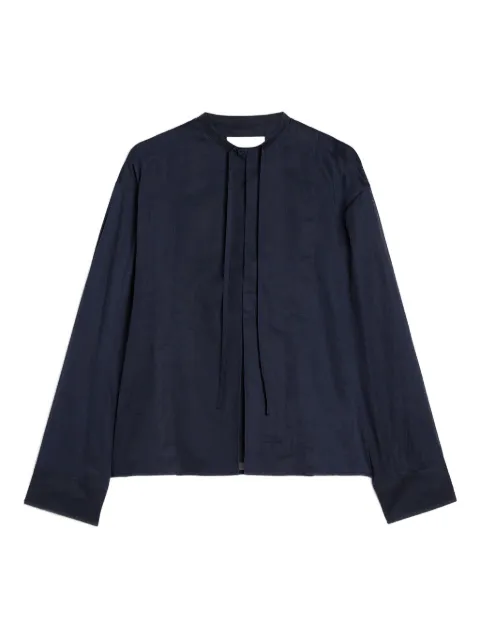 Jil Sander plastron-drawstring blouse