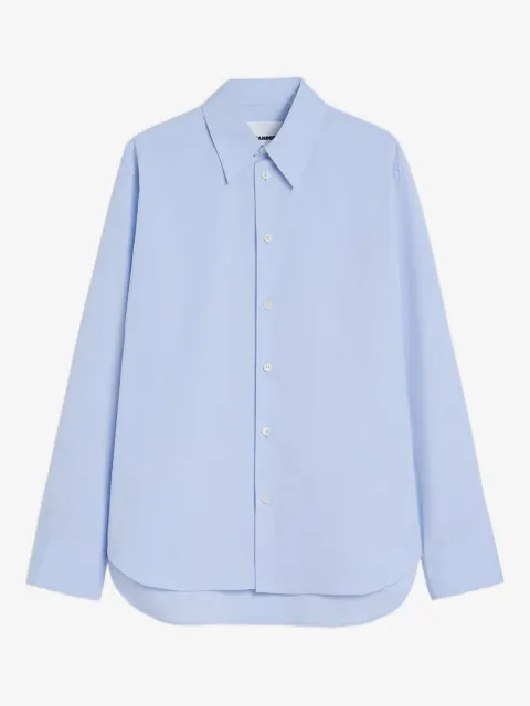 Jil Sander camisa de algodón con manga larga y botones