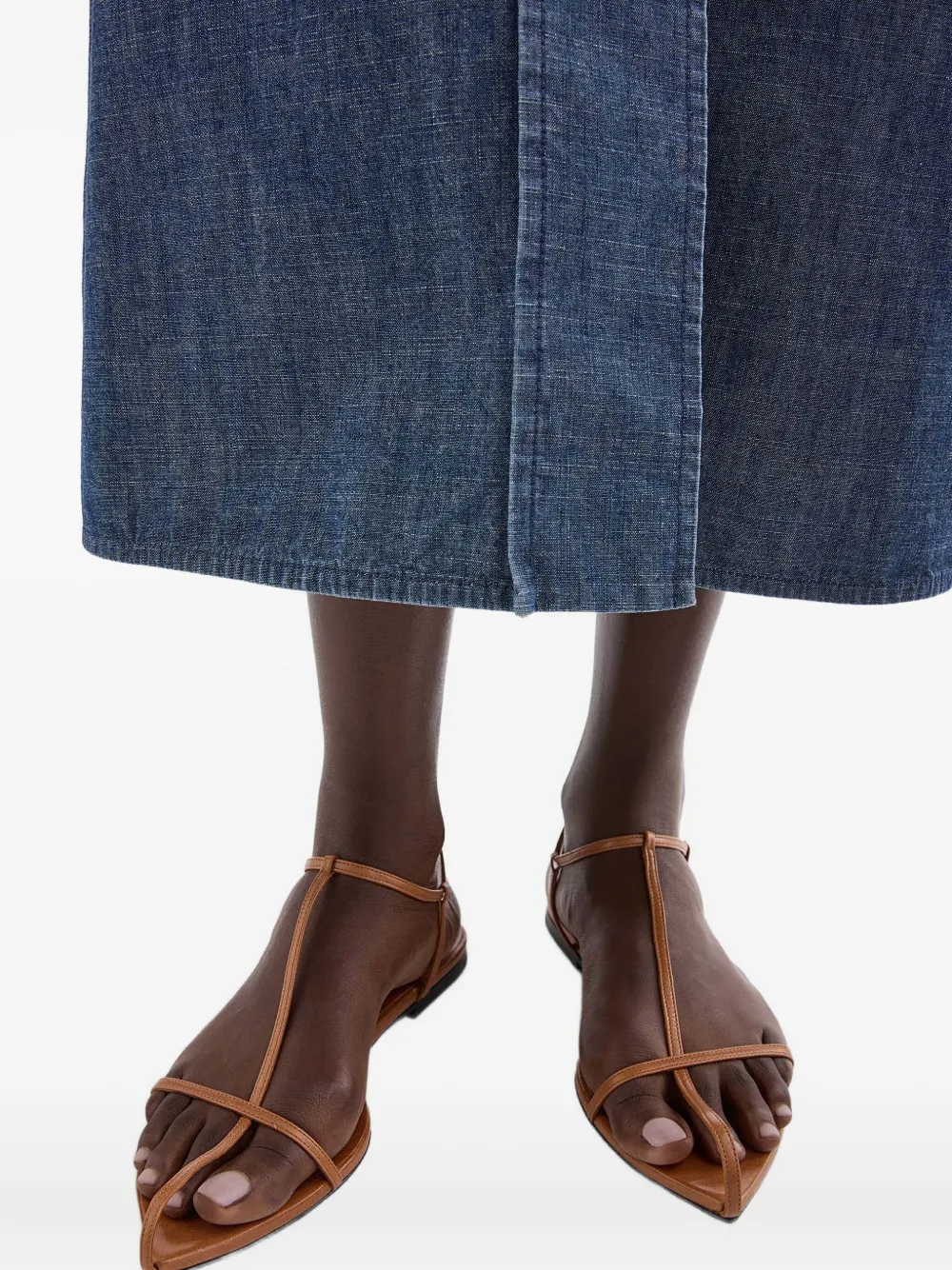 Jil Sander Gekooide sandalen Bruin