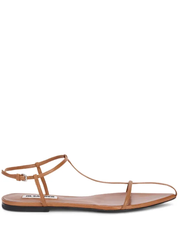 Jil Sander Cage Sandals | Brown | FARFETCH