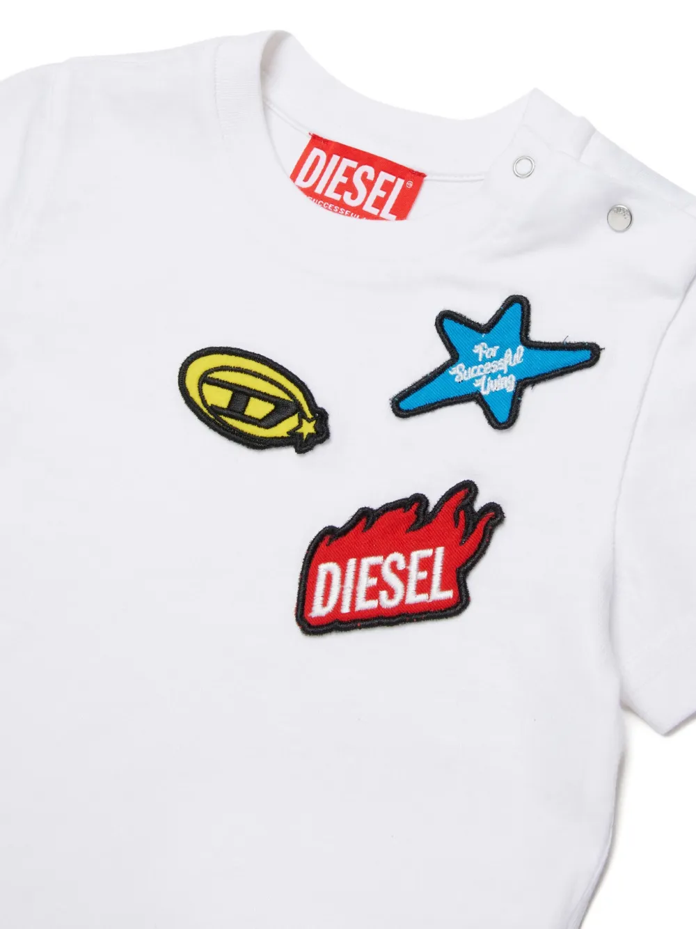 Diesel Kids T-shirt met applicatie Wit