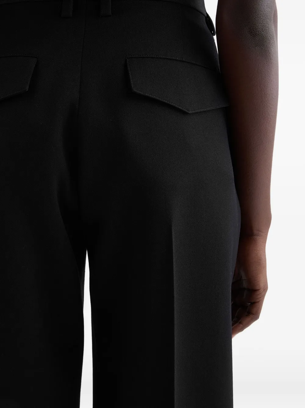 Jil Sander Wollen gabardine broek Zwart