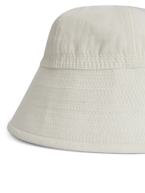 Jil Sander Linen Bucket Hat | White | FARFETCH CA