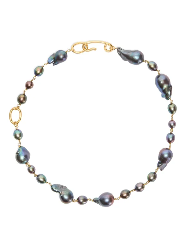 Jil Sander Freshwater-pearls Necklace in Gold