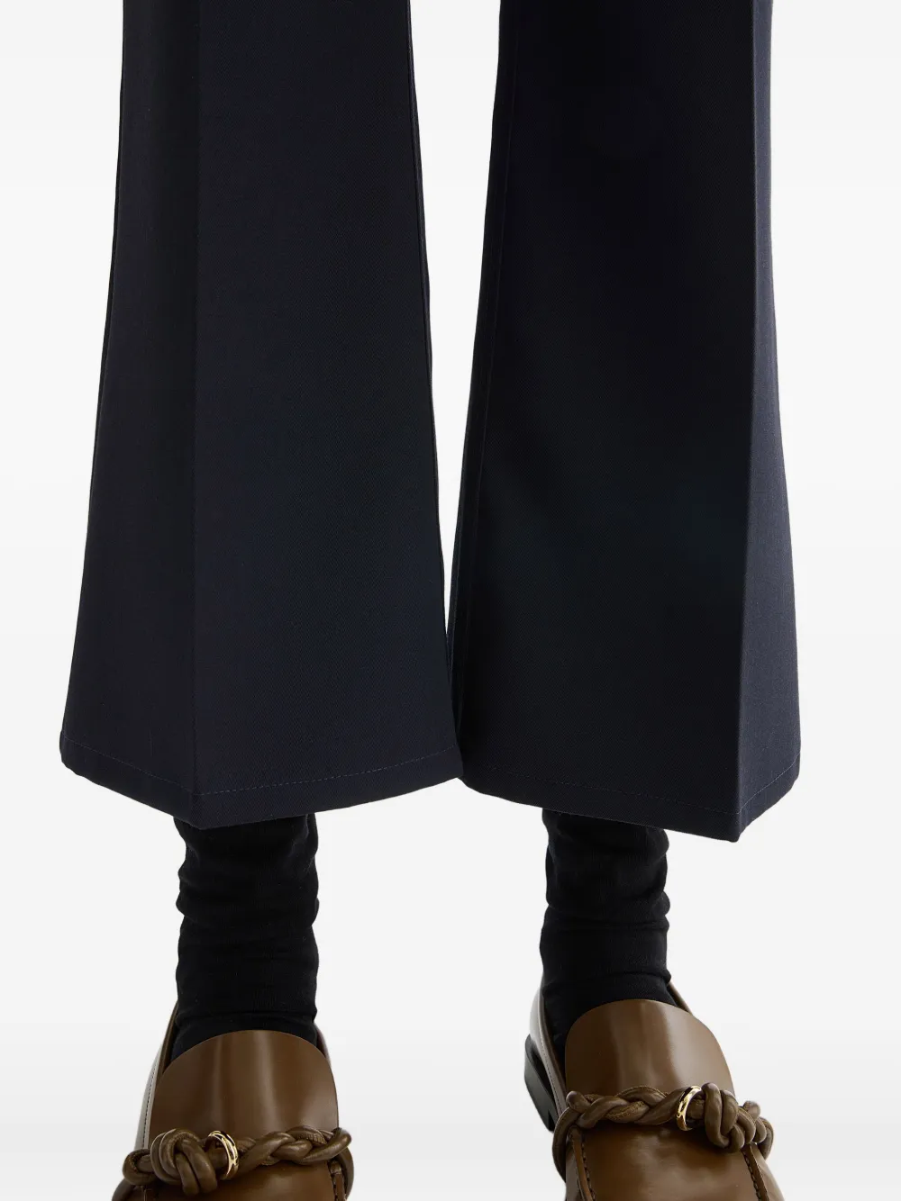 Jil Sander Wollen gabardine pantalon Blauw