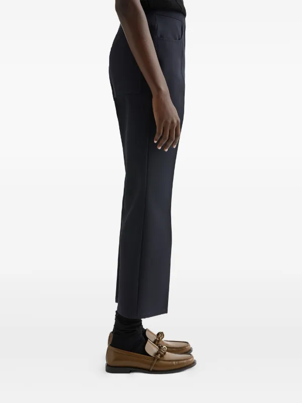 Jil Sander Wool Gabardine Tailored Trousers | Blue | FARFETCH