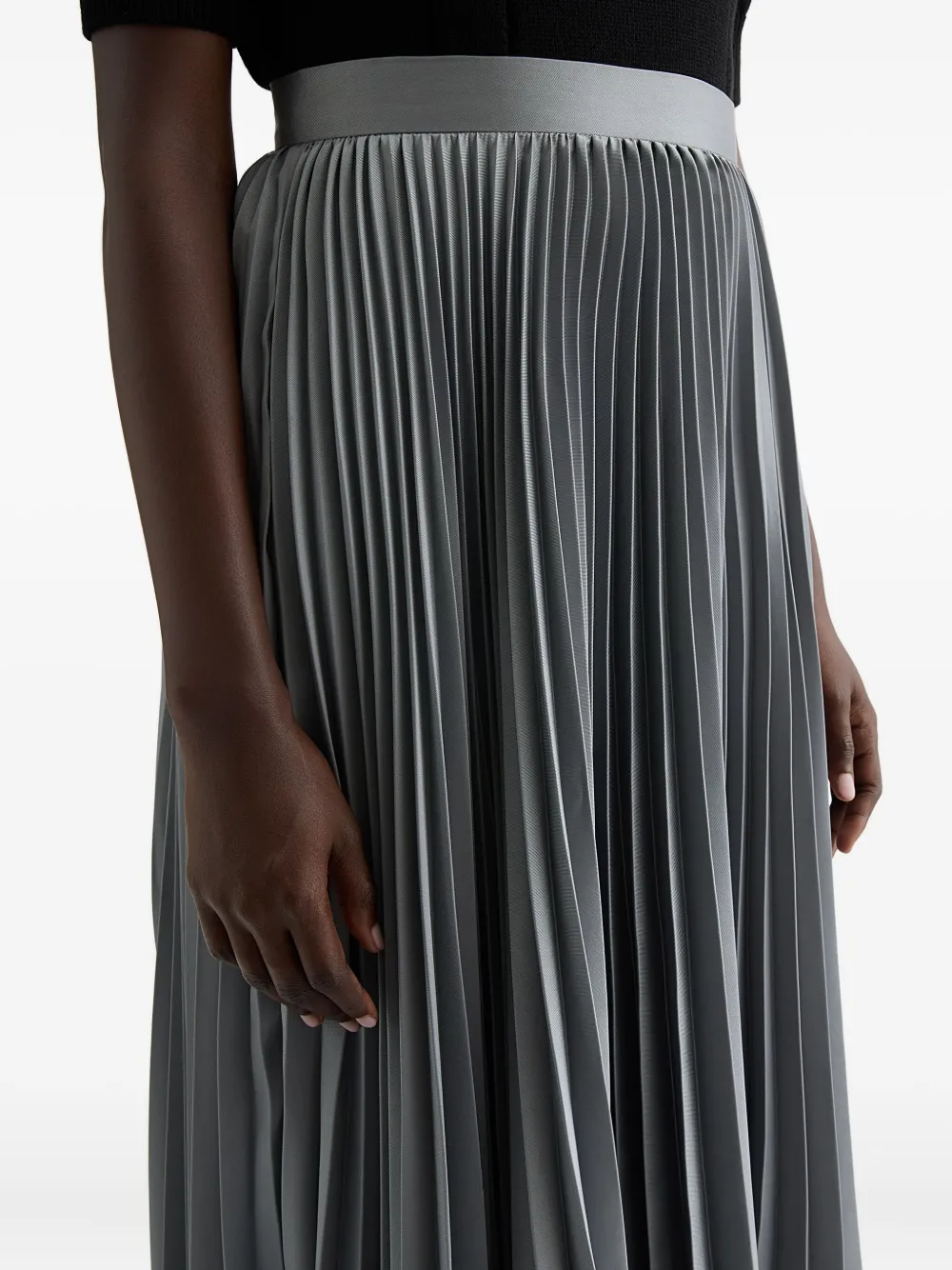 Jil Sander Technische twill plooirok Grijs