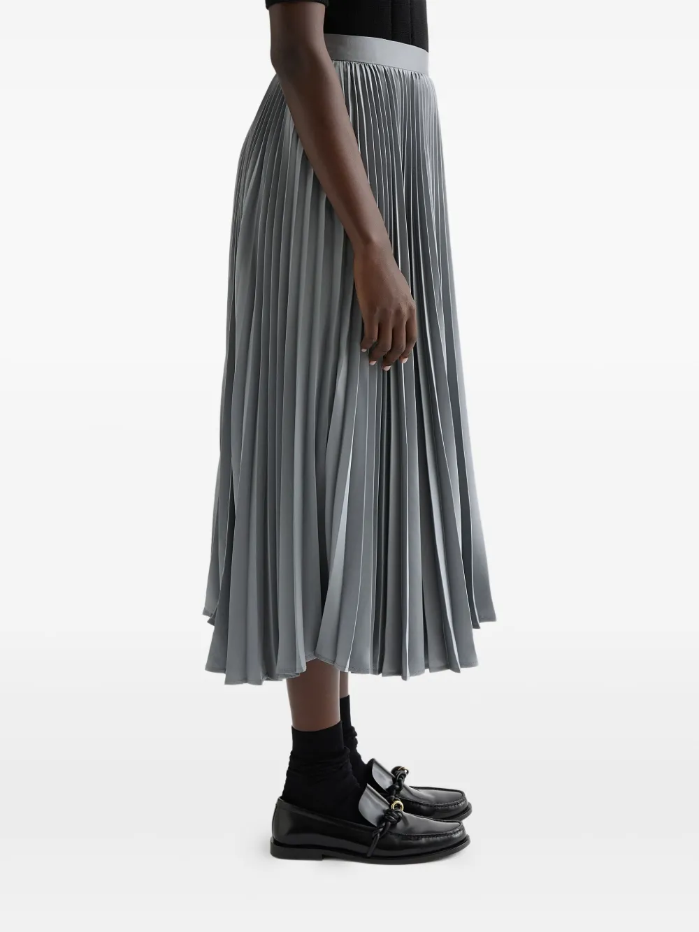 Jil Sander Technische twill plooirok Grijs