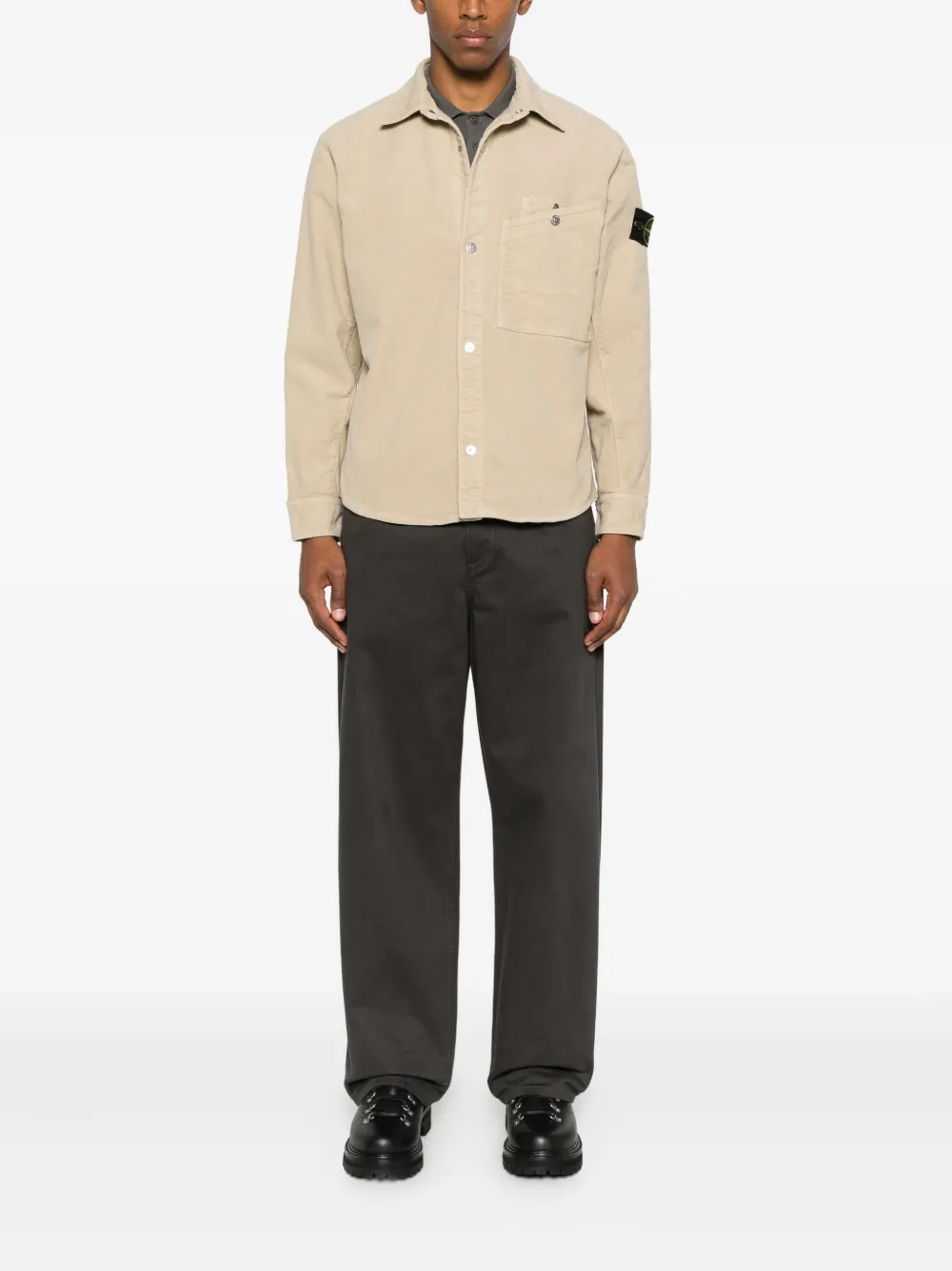 Stone Island Compass-badge shirt - Beige