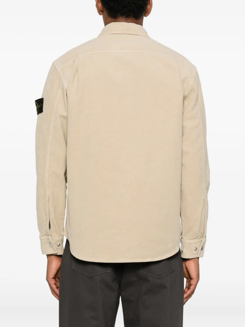 Stone Island Overhemd met Compass-logopatch Beige