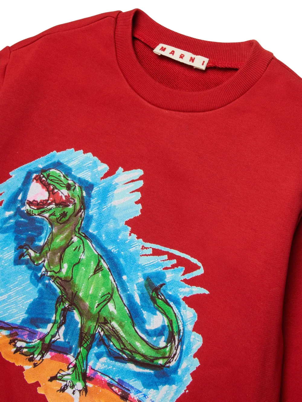 Marni Kids Trui met dinosaurus-print Rood