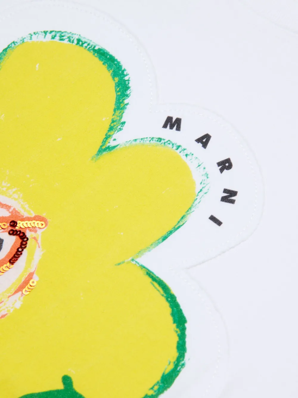 Marni Kids Floral Printed Crewneck T-shirt In Multi