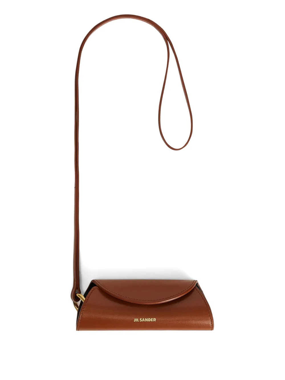 Jil Sander Cannolo logo-stamp leather keyring | Brown | Image 1