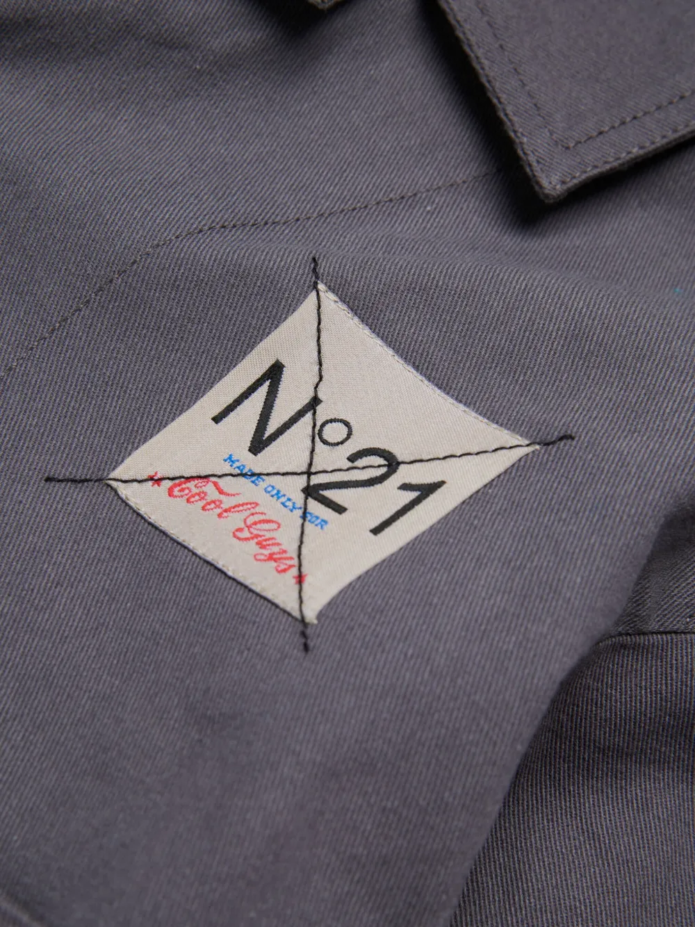 N°21 Buttoned Patch Bomber Jacket In Gray