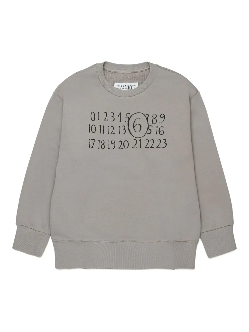 MM6 Maison Margiela Kids Felpa con stampa grafica - Grigio