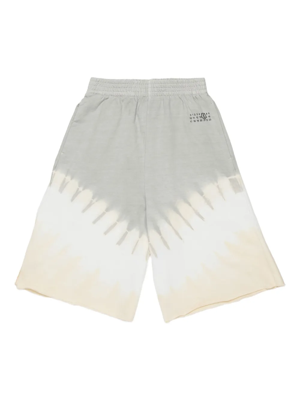 MM6 Maison Margiela Kids Shorts con fantasia tie dye - Grigio