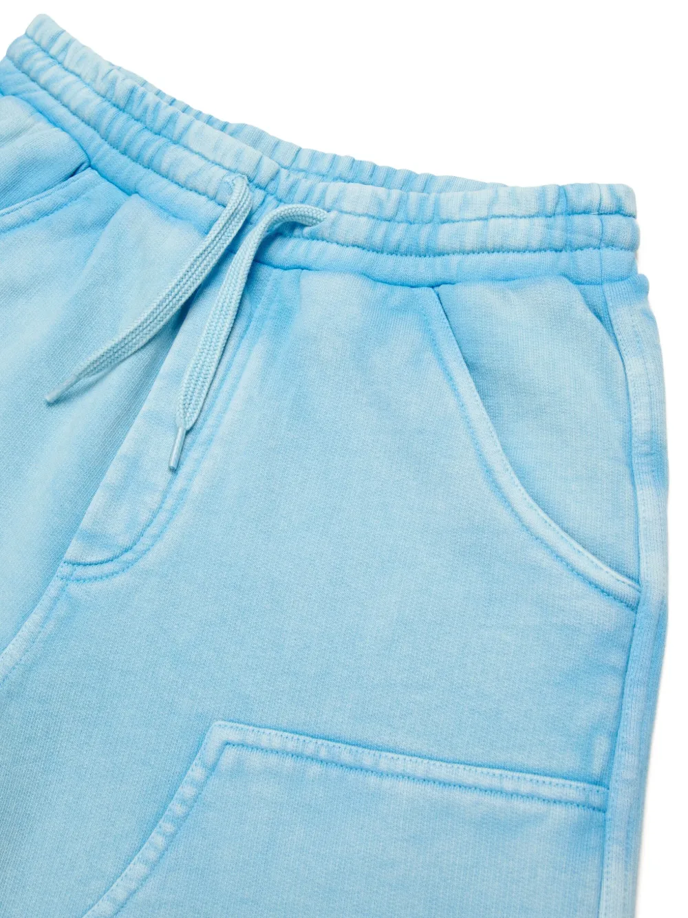 MM6 Maison Margiela Kids Shorts met trekkoord en gerafelde rand Blauw