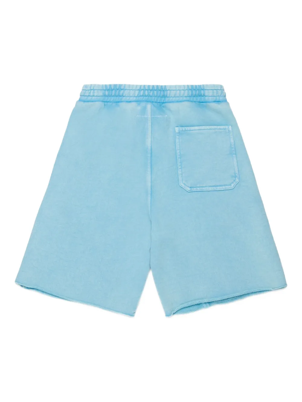 MM6 Maison Margiela Kids Shorts met trekkoord en gerafelde rand Blauw