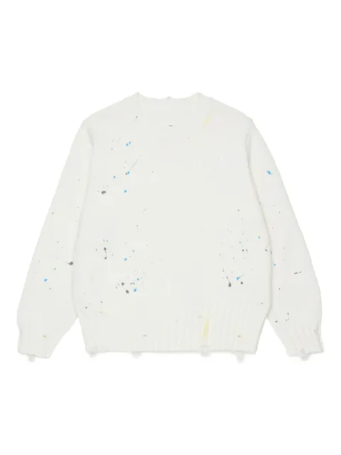 MM6 Maison Margiela Kids suéter con salpicaduras de pintura estampadas