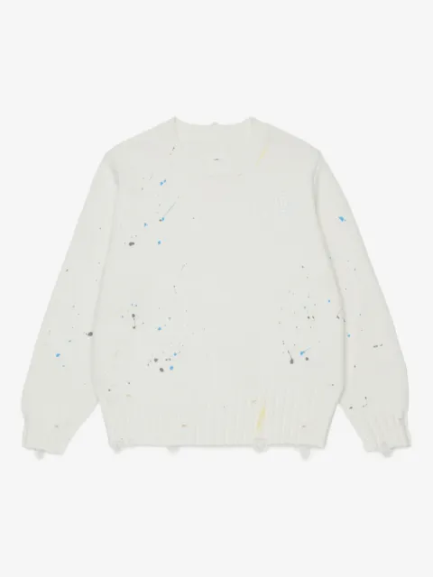 MM6 Maison Margiela Kids splatter-paint crew-neck sweater