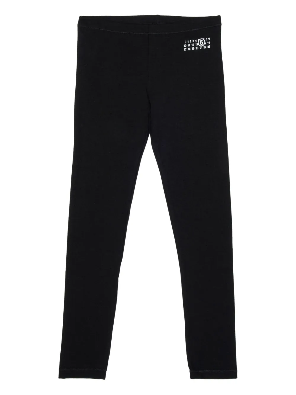 MM6 Maison Margiela Kids Leggings con logo - Nero