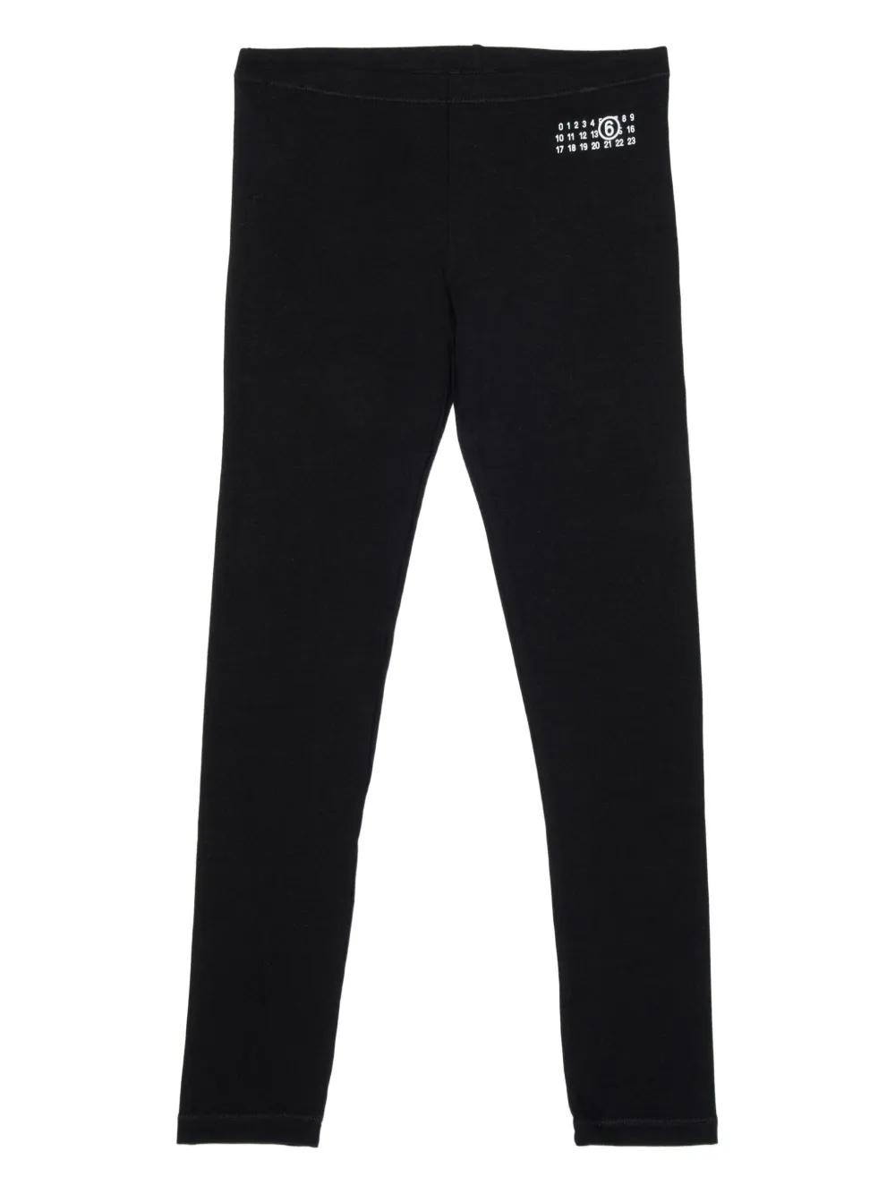 MM6 Maison Margiela Kids Leggings con logo - Nero