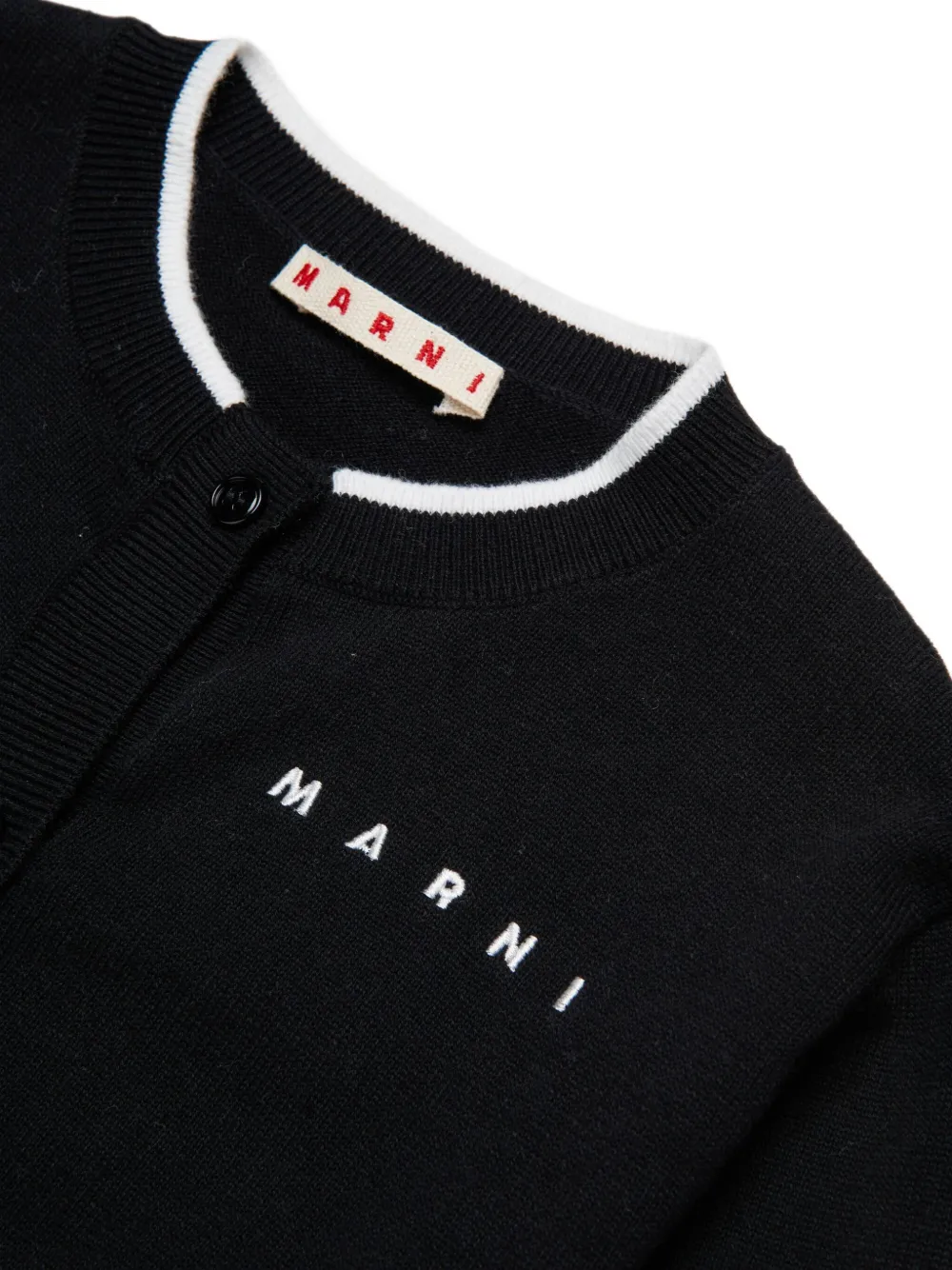 Marni Kids Vest met logo en knopen Zwart