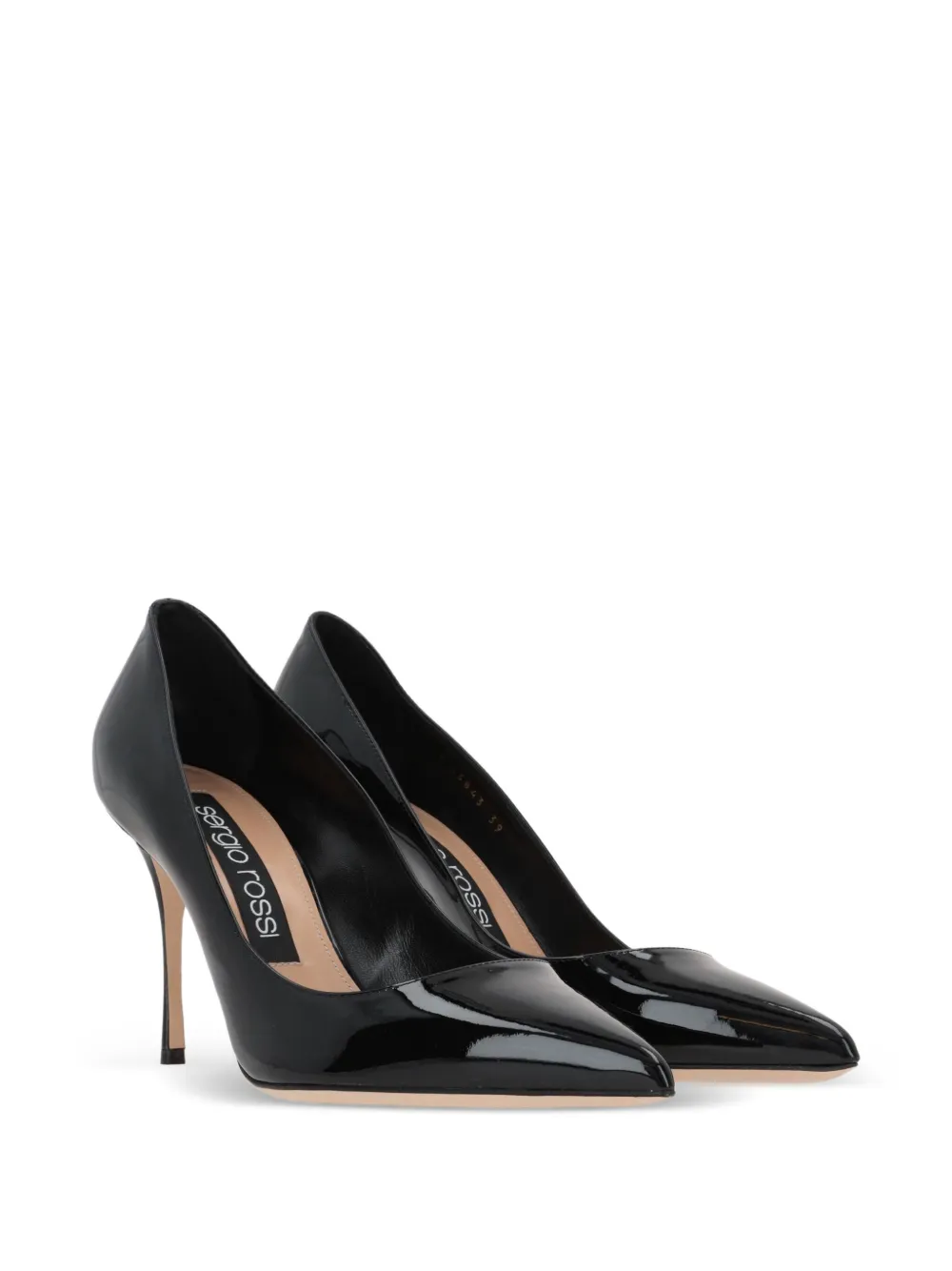 Sergio Rossi Pumps met puntige neus Zwart
