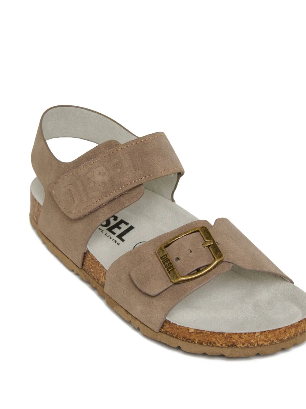 Diesel Kids Sandalen met gesp Beige