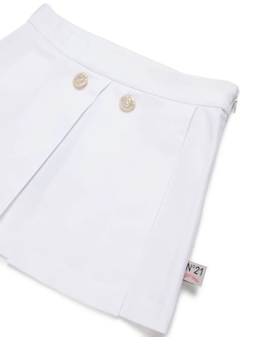  Nº21 Kids Falda Con Botones - Blanco 