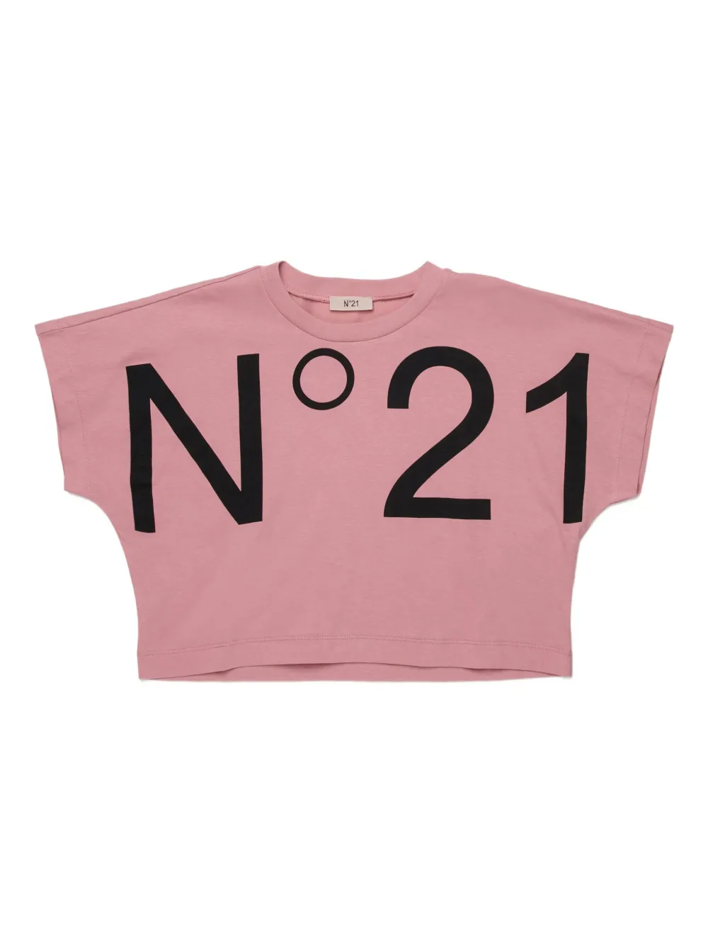 Nº21 Kids graphic-print cotton T-shirt - Rosa