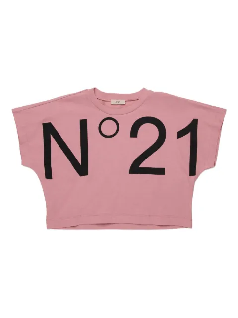 Nº21 Kids graphic-print cotton T-shirt