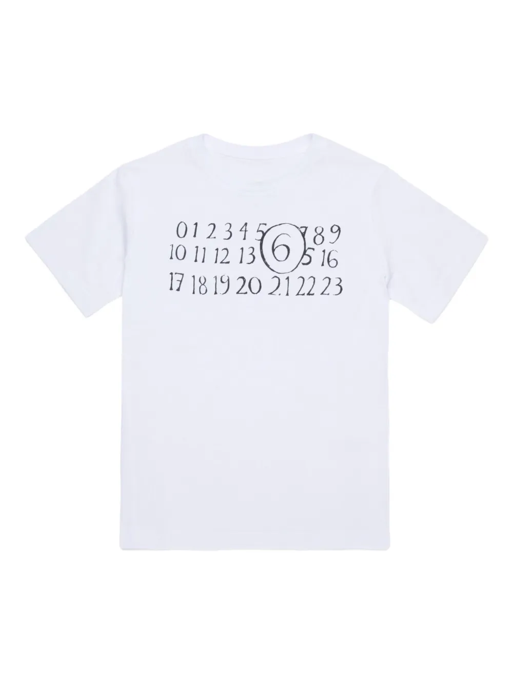 MM6 Maison Margiela Kids T-shirt con stampa - Bianco
