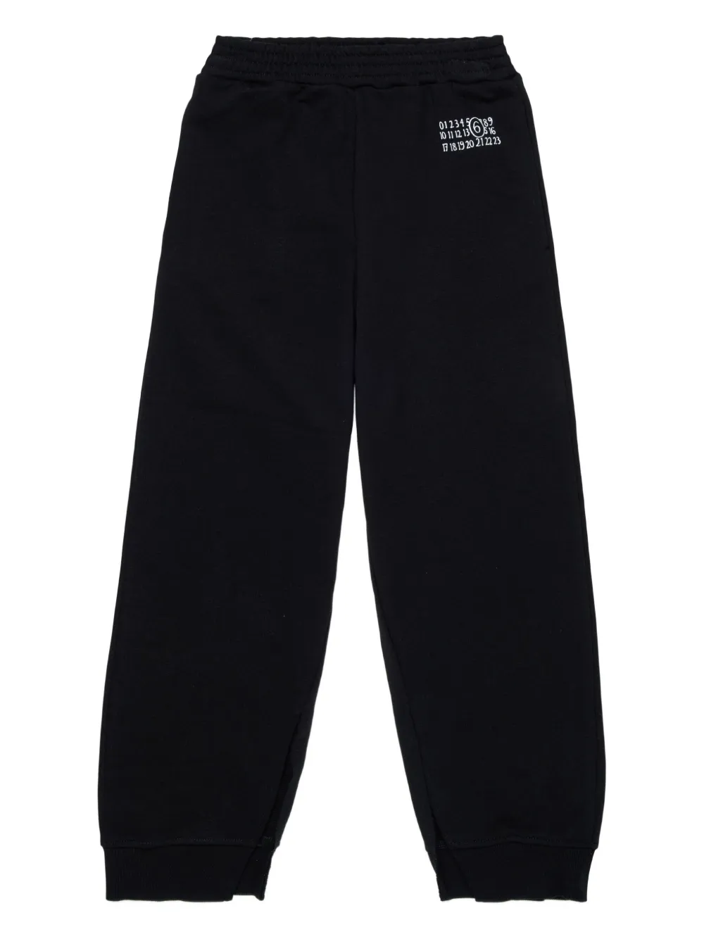 MM6 Maison Margiela Kids Pantaloni con spacco sull'orlo - Nero
