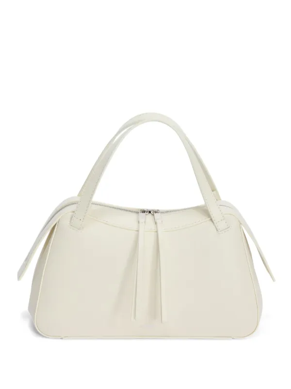 Jil Sander レザー ロゴ ショルダー ハンドバッグ Jil Sander ロゴ ショルダーバッグ | ニュートラル | FARFETCH JP
