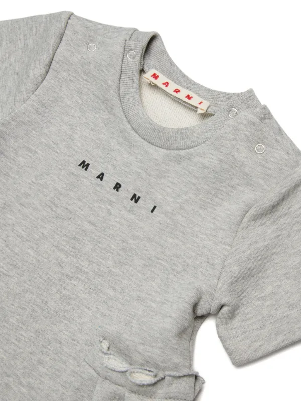 Marni Kids ラッフル ワンピース | グレー | FARFETCH JP