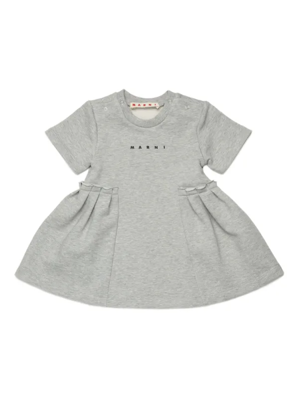 Marni Kids ラッフル ワンピース | グレー | FARFETCH JP