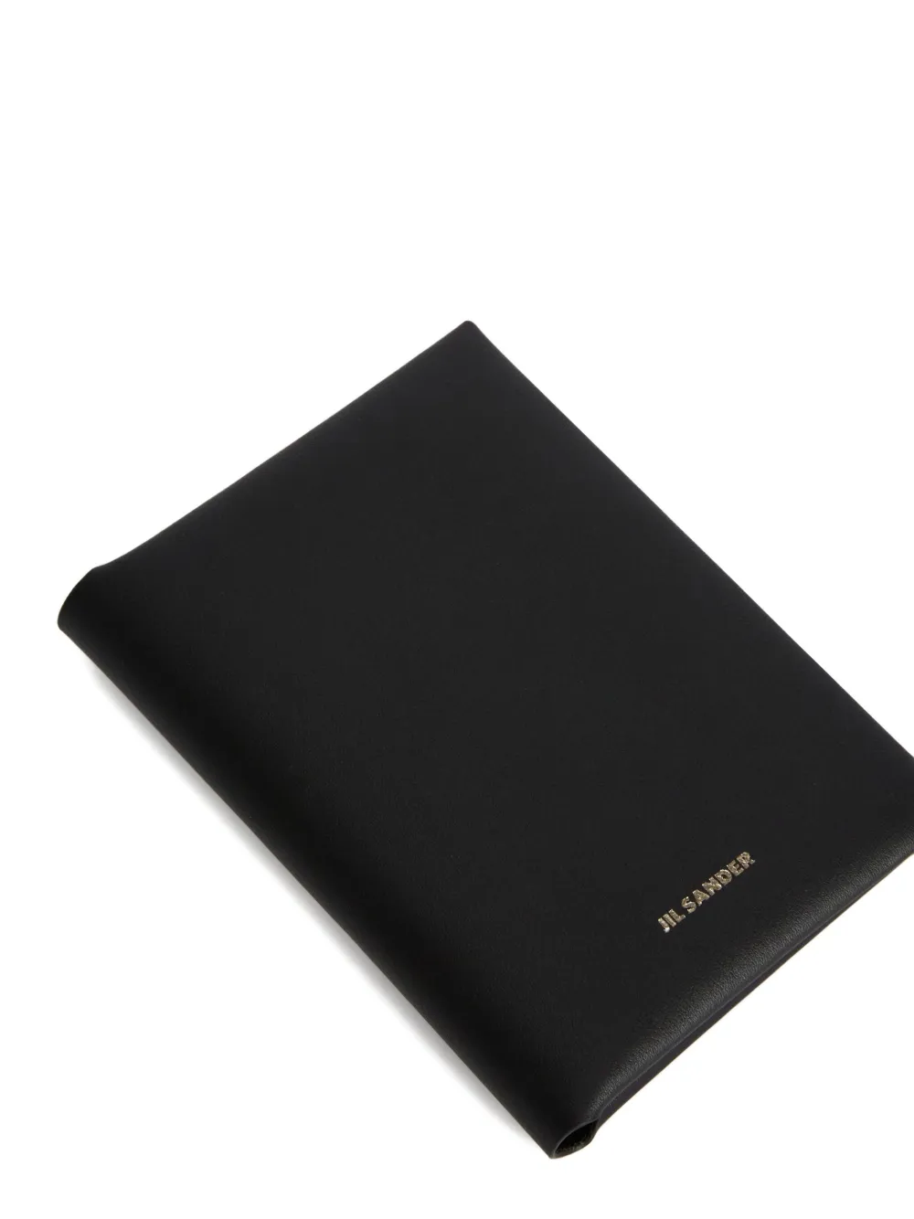 Jil Sander logo-stamp passport holder Zwart